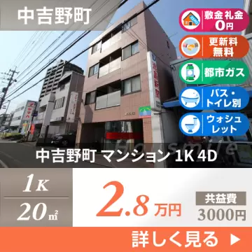 中吉野町 マンション 1K 4D