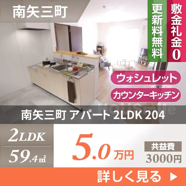 南矢三町 アパート 2LDK 204