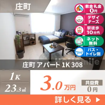 庄町 アパート 1K 308