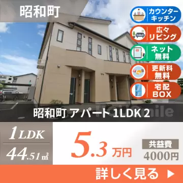 昭和町 アパート 1LDK 2
