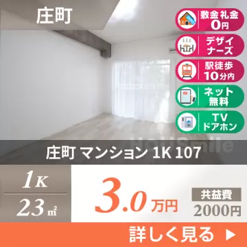 庄町 マンション 1K 107