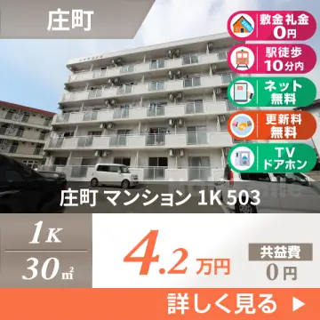 庄町 マンション 1K 503