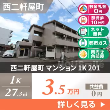 西二軒屋町 マンション 1K 201