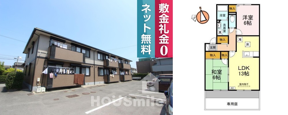 プラザ・ルミエール C103の外観と間取り図