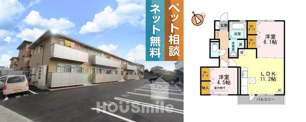 ノール プラージュ 103の外観と間取り図
