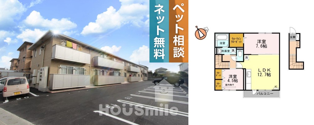 ノール プラージュ 201の外観と間取り図