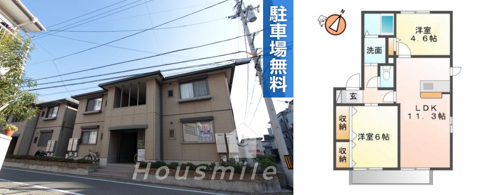 リッシュ良庵 IV 110の外観と間取り図