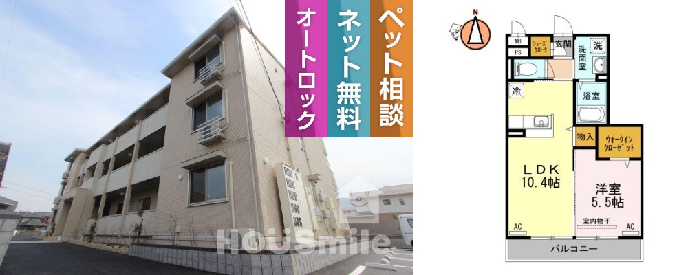 リルシア 203の外観と間取り図