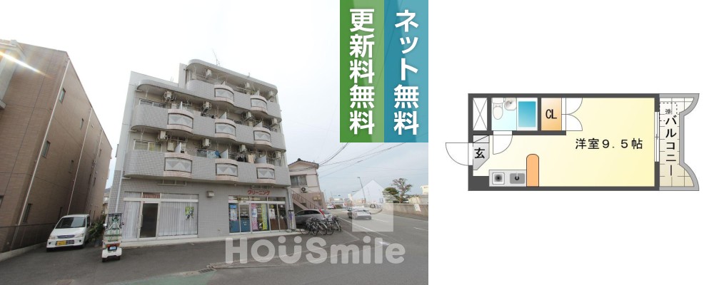 南前川町 マンション 1K 306の外観と間取り図