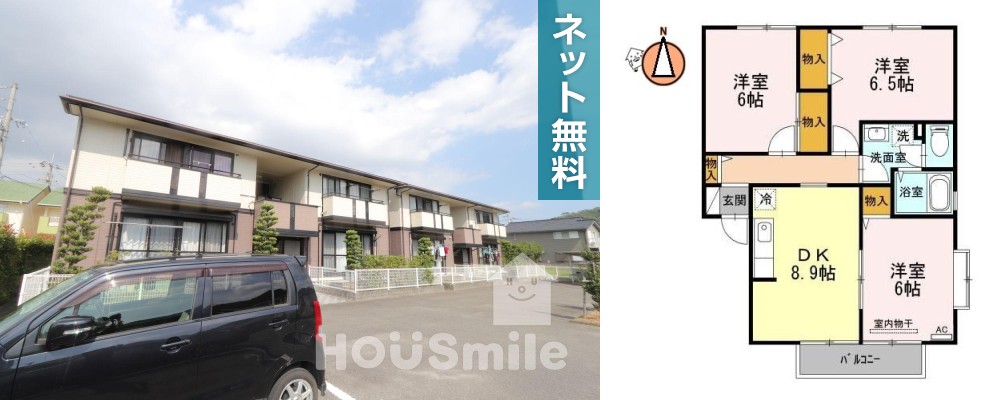 コーポのぞみ 205の外観と間取り図