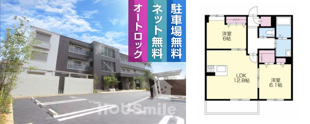 BEREO.KAWANO 103の外観と間取り図