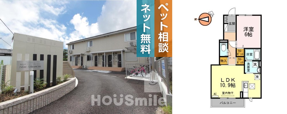 BAY BRANCHE 102の外観と間取り図