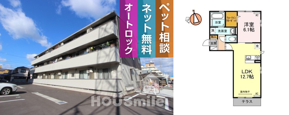 マハナ 101の外観と間取り図