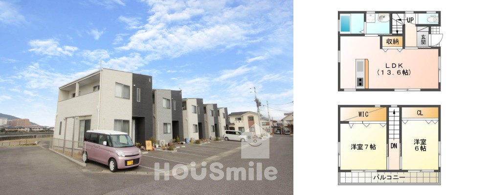 新浜町 一戸建て 2LDK Fの外観と間取り図