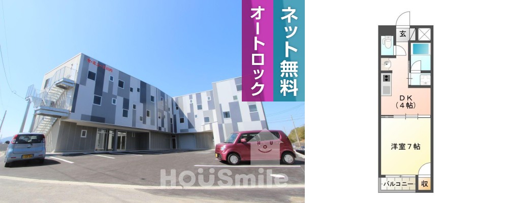 四国大学 500m 1DK 211の写真
