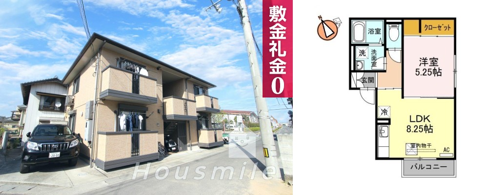 ブランチ田宮 102の外観と間取り図