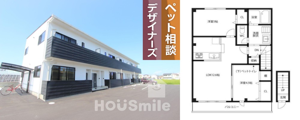 ピース・ブランカ 203の外観と間取り図