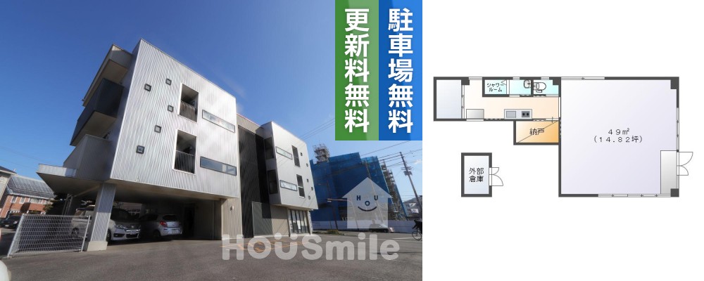 北島田町 店舗  101の外観と間取り図