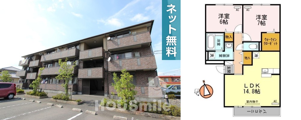 セレーノ壱番館 202の外観と間取り図