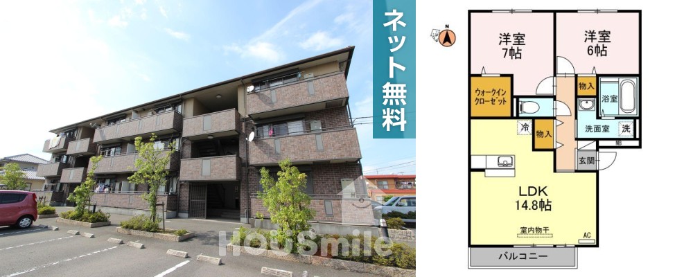 セレーノ壱番館 303の外観と間取り図