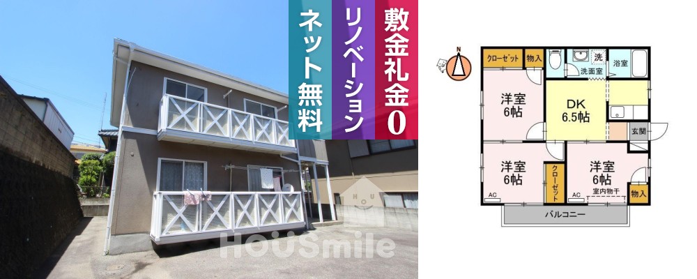 コスモ福万B棟 211の外観と間取り図