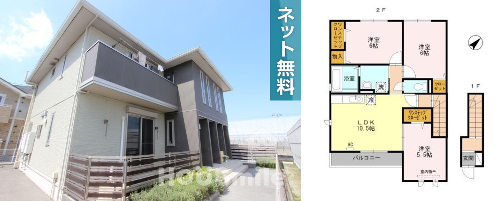 シャルムウィット 201の外観と間取り図