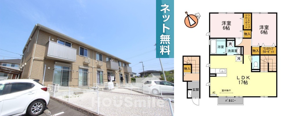 ルーエ II201の外観と間取り図