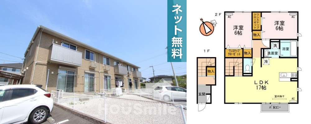 ルーエ II202の外観と間取り図