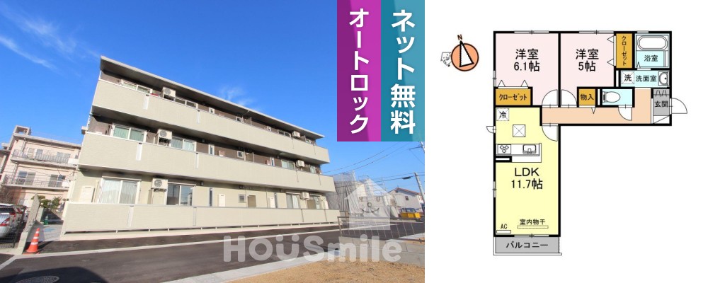 クオーレ 105の外観と間取り図