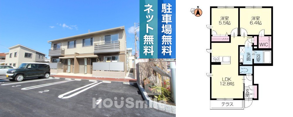 プロヌーブ名東 A棟 A102の外観と間取り図