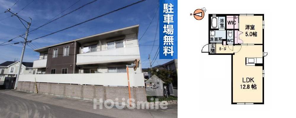 シャーメゾンリヴェールB棟 103の外観と間取り図