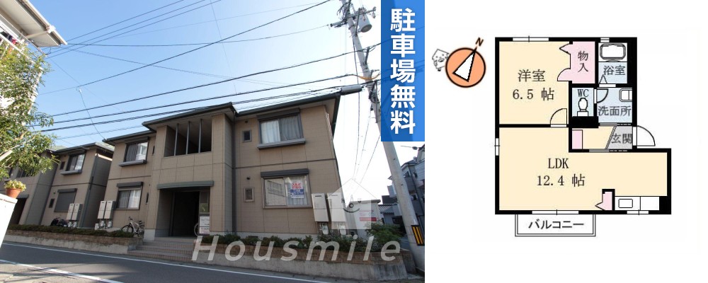 リッシュ良庵 III 206の外観と間取り図