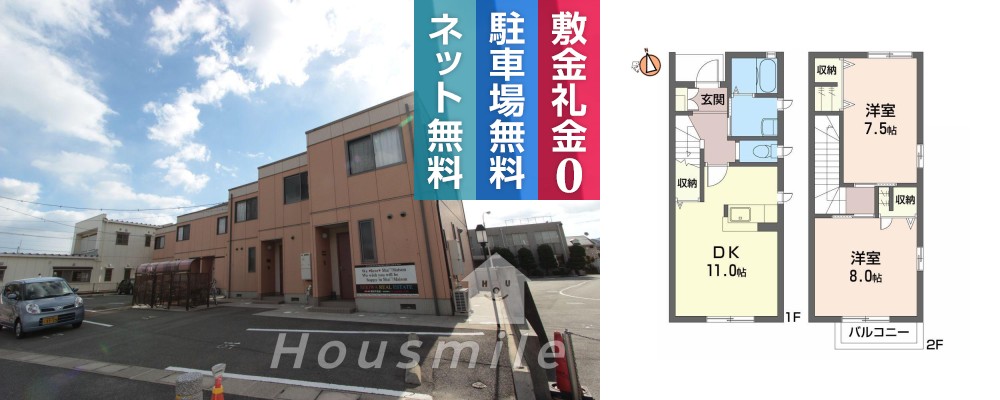 シャーメゾン III番館 101の外観と間取り図