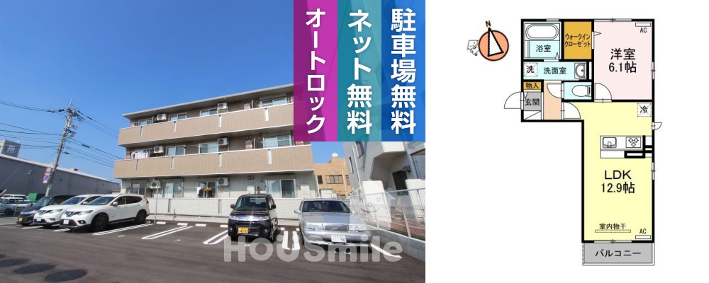 ルーナ 201の外観と間取り図