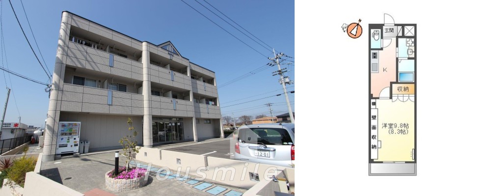 シティ・スター北佐古 302の外観と間取り図