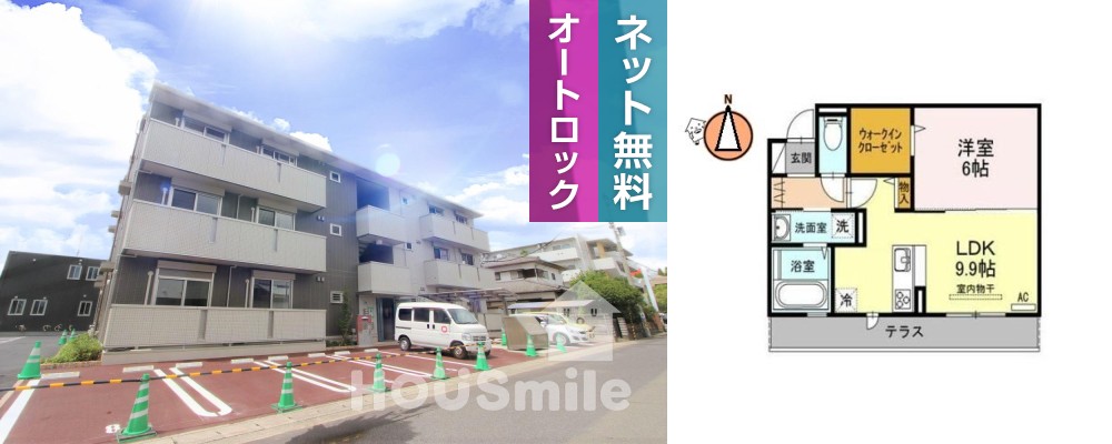 ウィズ沖浜 302の外観と間取り図