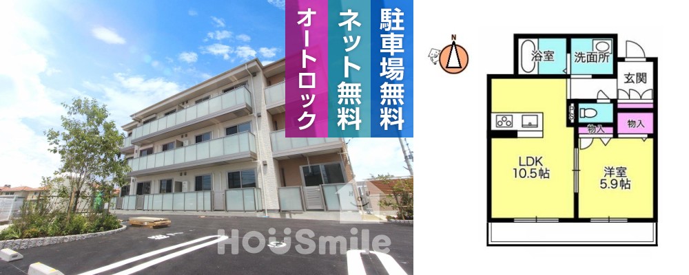 ベレオ アトリエール住吉 303の外観と間取り図