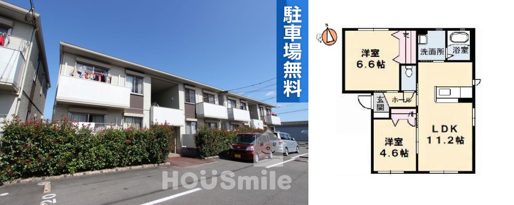 シャーメゾンプランドール A棟 A101の外観と間取り図