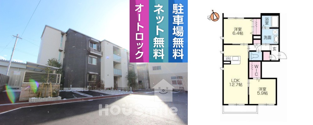 BEREO east one 203の外観と間取り図