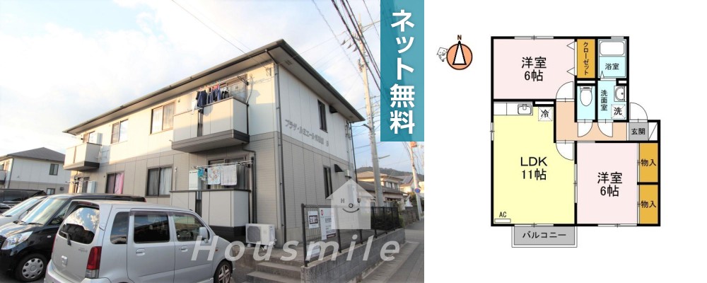 プラザ・ルミエール弐番館 C棟 202の外観と間取り図