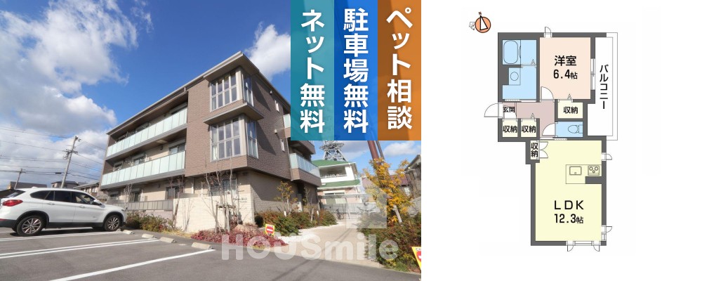 FORENABRUN徳島 301の外観と間取り図