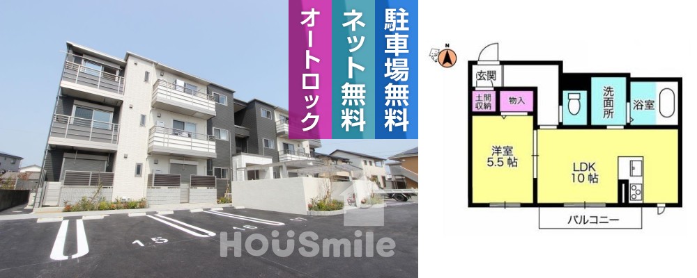 レフィシア安宅 302の外観と間取り図