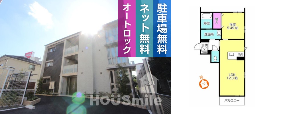 ベレオ助任橋 301の外観と間取り図