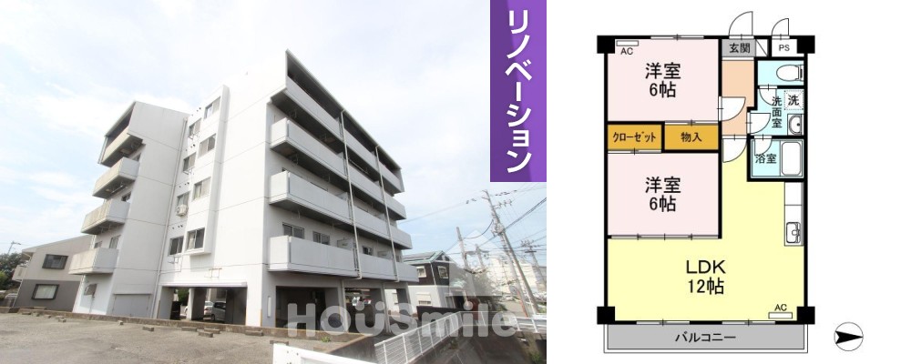 その木ハイツ 205の外観と間取り図