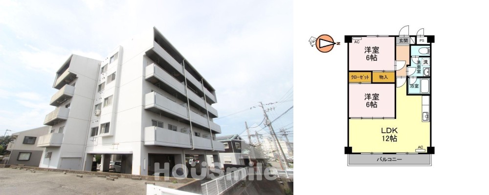 その木ハイツ 403の外観と間取り図