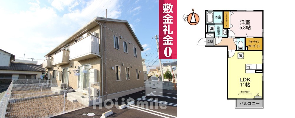 ラヴィアンコート 201の外観と間取り図