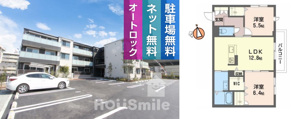 ベレオ城東 202の外観と間取り図