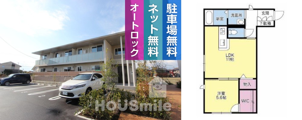 プロヌーブ北矢三A棟 201の外観と間取り図