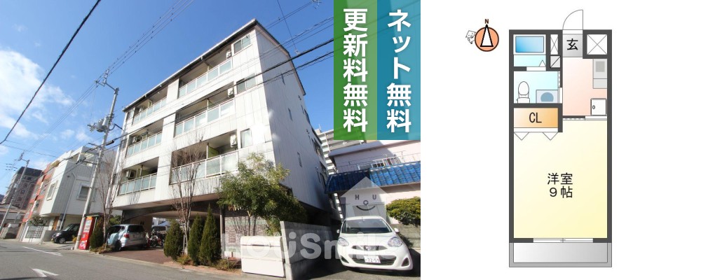 昭和町 アパート 1K 106の外観と間取り図