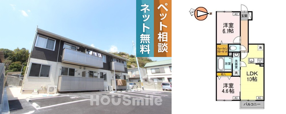 ボヌール城南 103の外観と間取り図